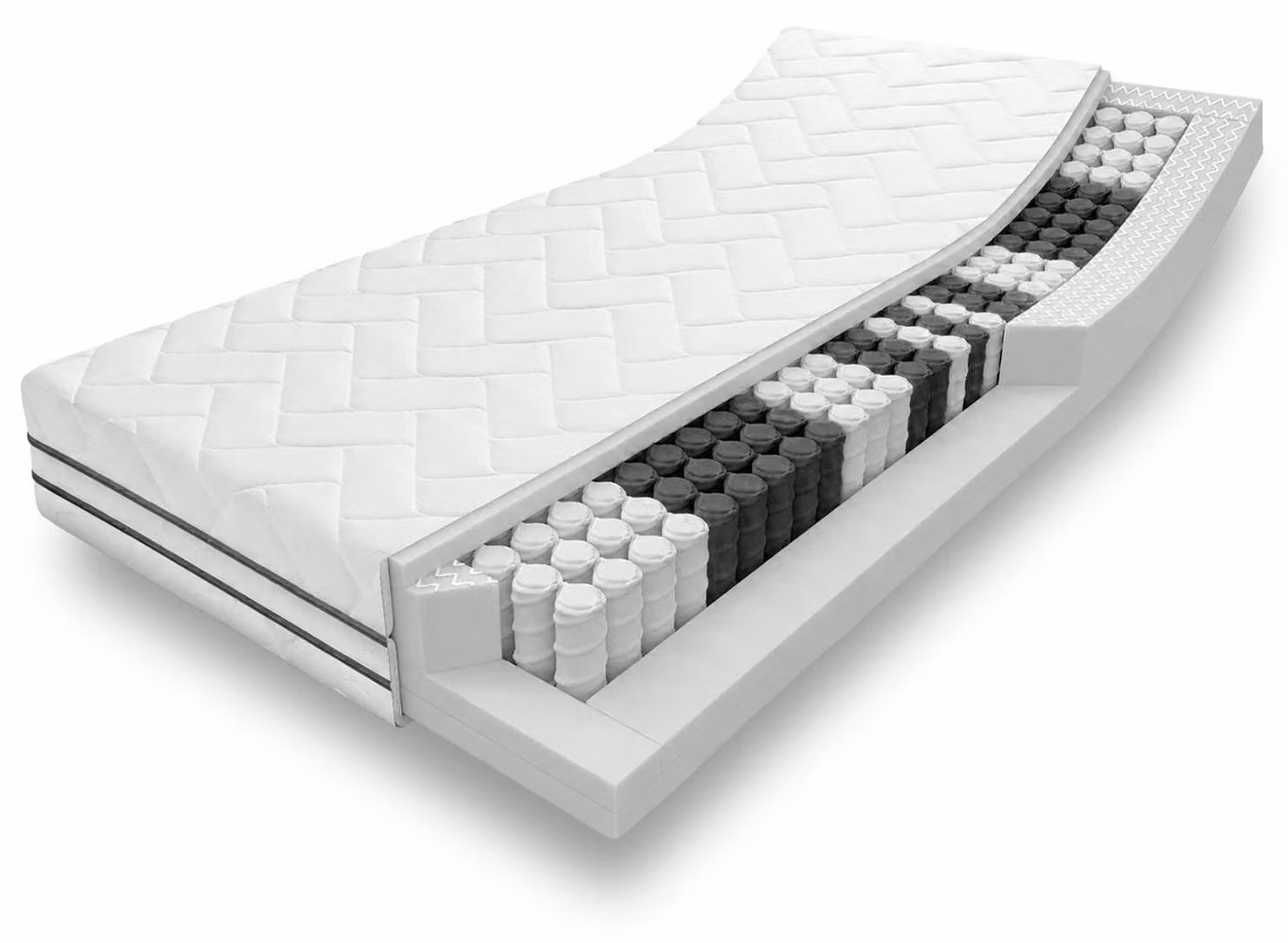 Materasso a molle insacchettate Classic, dimensioni 80 x 200 cm, altezza 23 cm, grado di rigidità H2/H3