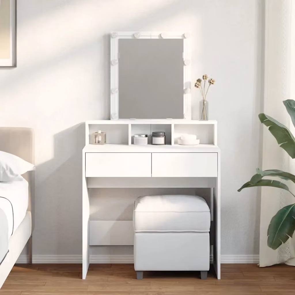 Toeletta Hollywood con LED Bianca L: 80 cm, P: 41 cm, H: 144,5 cm – 2