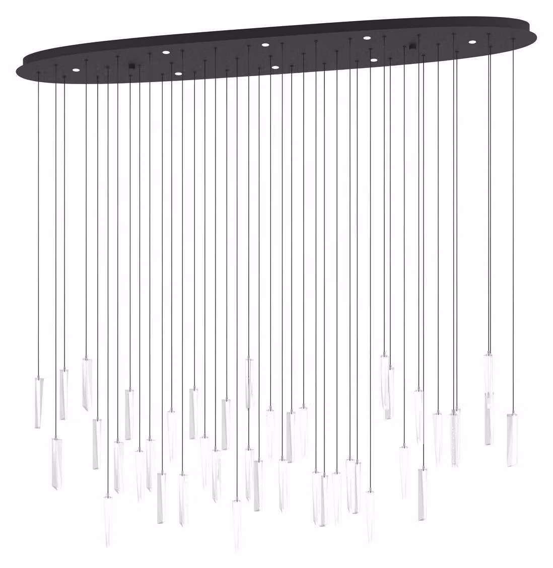 Lampada a sospensione grande Sardenara, colore nero, altezza 148 cm