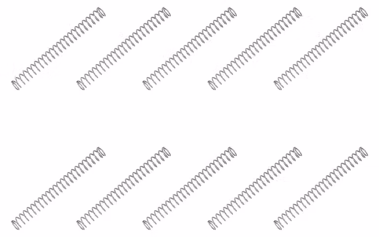 Molla a compressione, 4,5 mm, filo da 0,5 mm, 45 mm, acciaio inossidabile 304, confezione da 10 pezzi