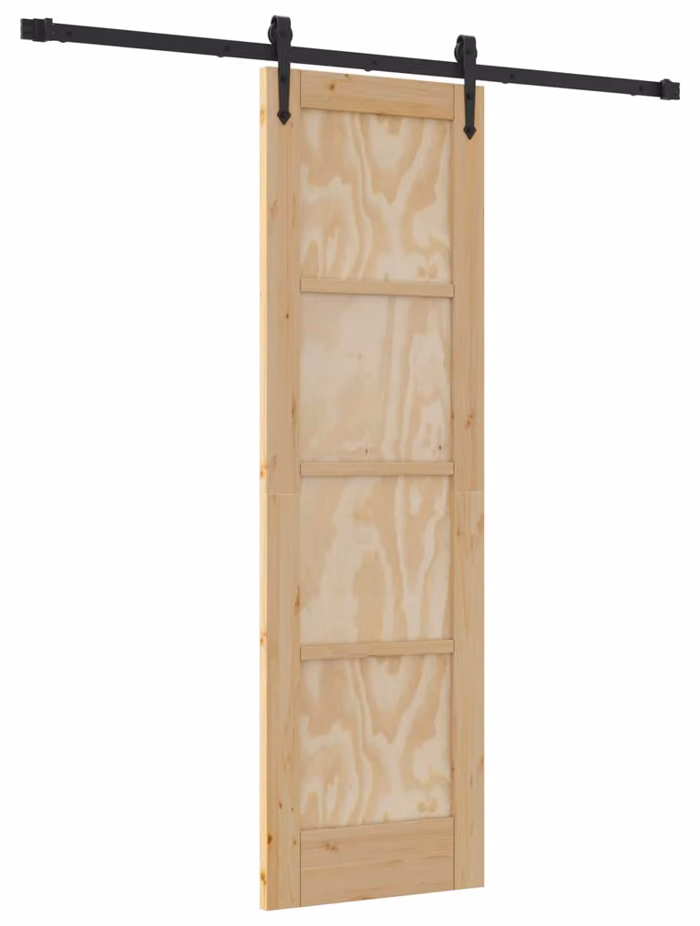 Porta scorrevole ORKDAL Naturale e Nero 61 x 198,5 cm