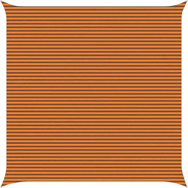 Vela Parasole Quadrata in Poliestere Arancione e Marrone 7 x 7 m