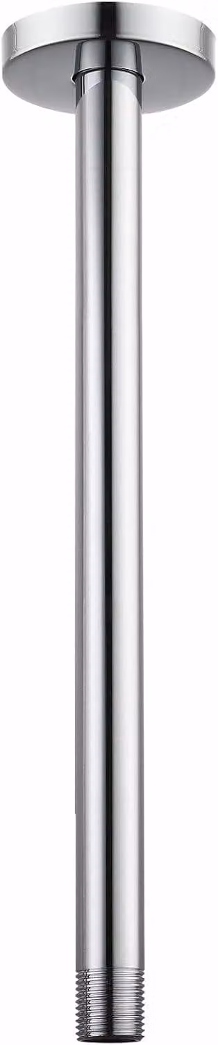 Braccio doccia Flens - Lungo tubo doccia a soffitto - Braccio dritto di ricambio per doccia a pioggia da bagno - Connettore universale 1-2 NPT (40-5 cm)