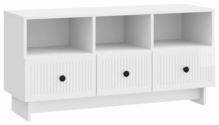 Mobile TV Bianco Lucido 102 x 34,5 x 50 cm Legno ingegnerizzato