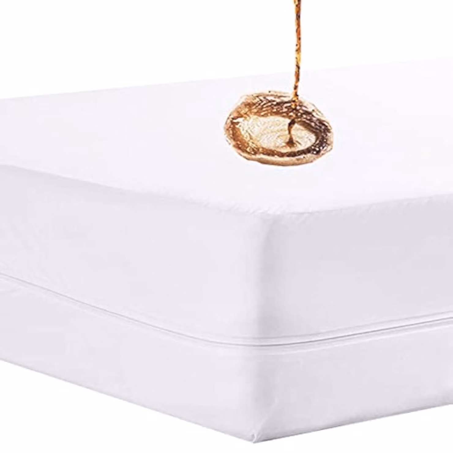 Coprimaterasso con cerniera, impermeabile, 120x200 cm, bianco