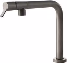 Miscelatore per lavello con canna orientabile Gessi in acciaio inossidabile spazzolato color argento