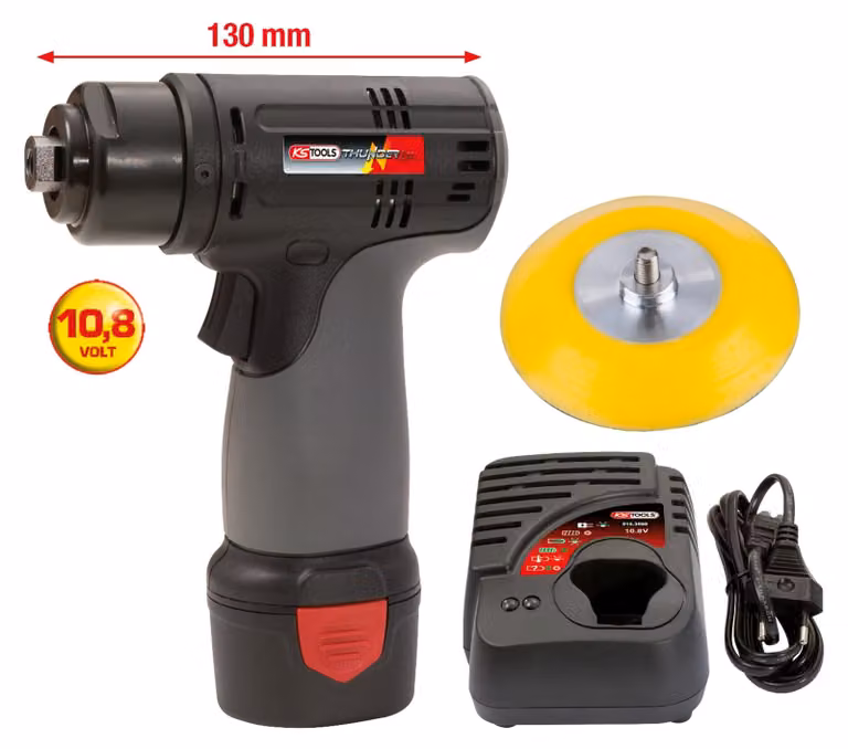 KS TOOLS Smerigliatrice a batteria 3.200 giri/min 10,8V con 1 batteria e 1 caricatore - 515.3550