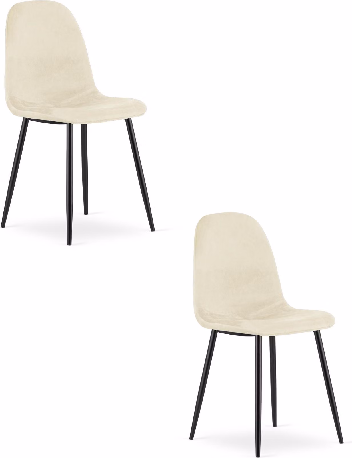Sedia COMO - velluto beige x 2
