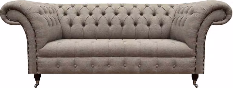 Polstermöbel Wohnzimmer Dreisitzer Sofa Couch Textil Einrichtung Chesterfield