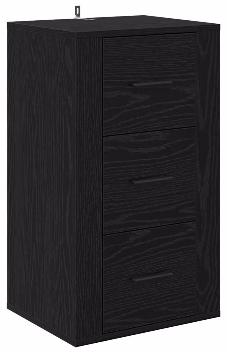 Credenza Rovere Nero 40 x 33 x 70 cm Legno multistrato