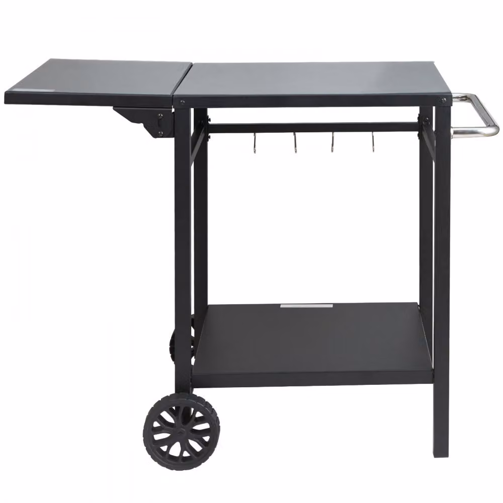 Carrello da pranzo per barbecue all'aperto - Doppio ripiano - Mobile Carrello da pranzo per barbecue all'aperto - Doppio ripiano - Mobile