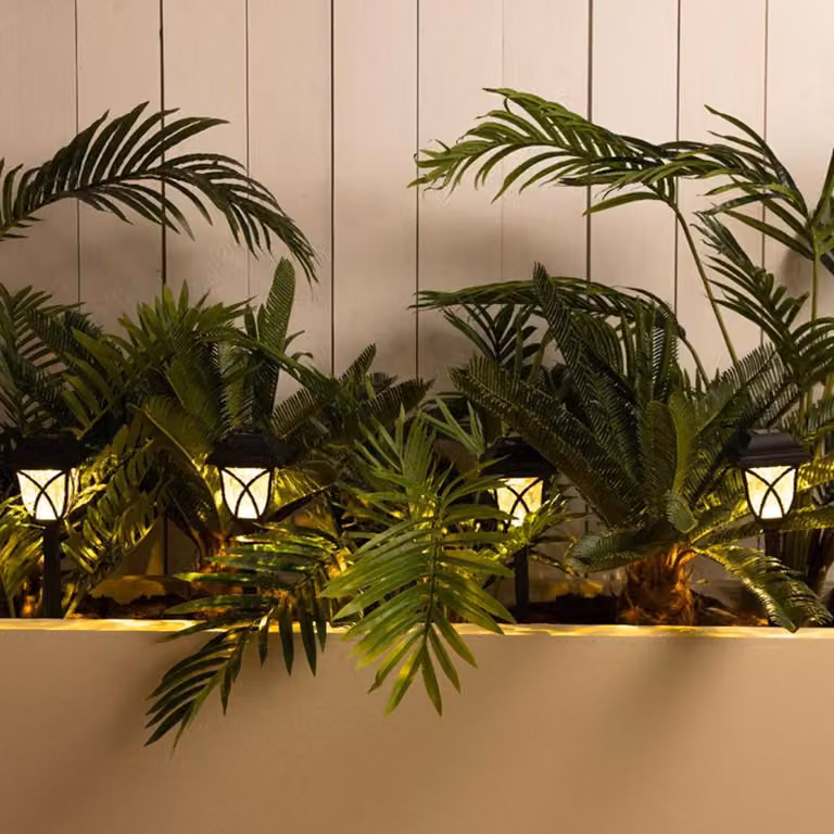Lumineo Lampada solare h33cm Set da 4