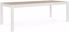 Tavolo da esterno allungabile Bizzotto BELMAR Vapor in alluminio bianco L/P/H: 220-340 x 100 x 75 cm