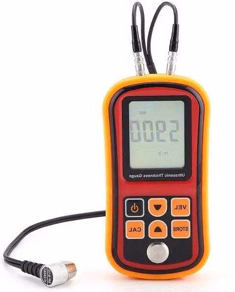 Misuratore di Distanza per Metallo e Acciaio Giallo con Misuratore di Velocità del Suono 1.2-220mm