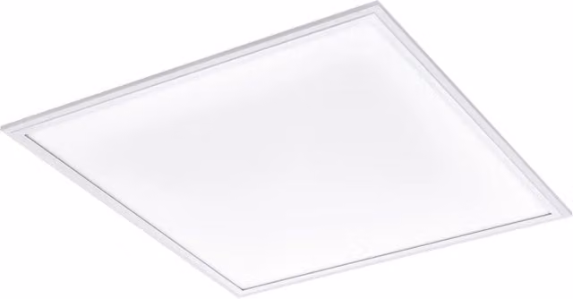 Plafoniera Moderna Eglo Salobrena-A in Alluminio Bianco con Luce LED Integrata da 30W, Dimmerabile e con Telecomando, IP20