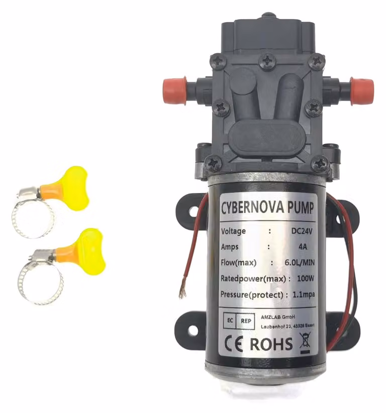 Pompe a membrana DC 24V, autoadescanti, da 6 litri al minuto, per irrigazione