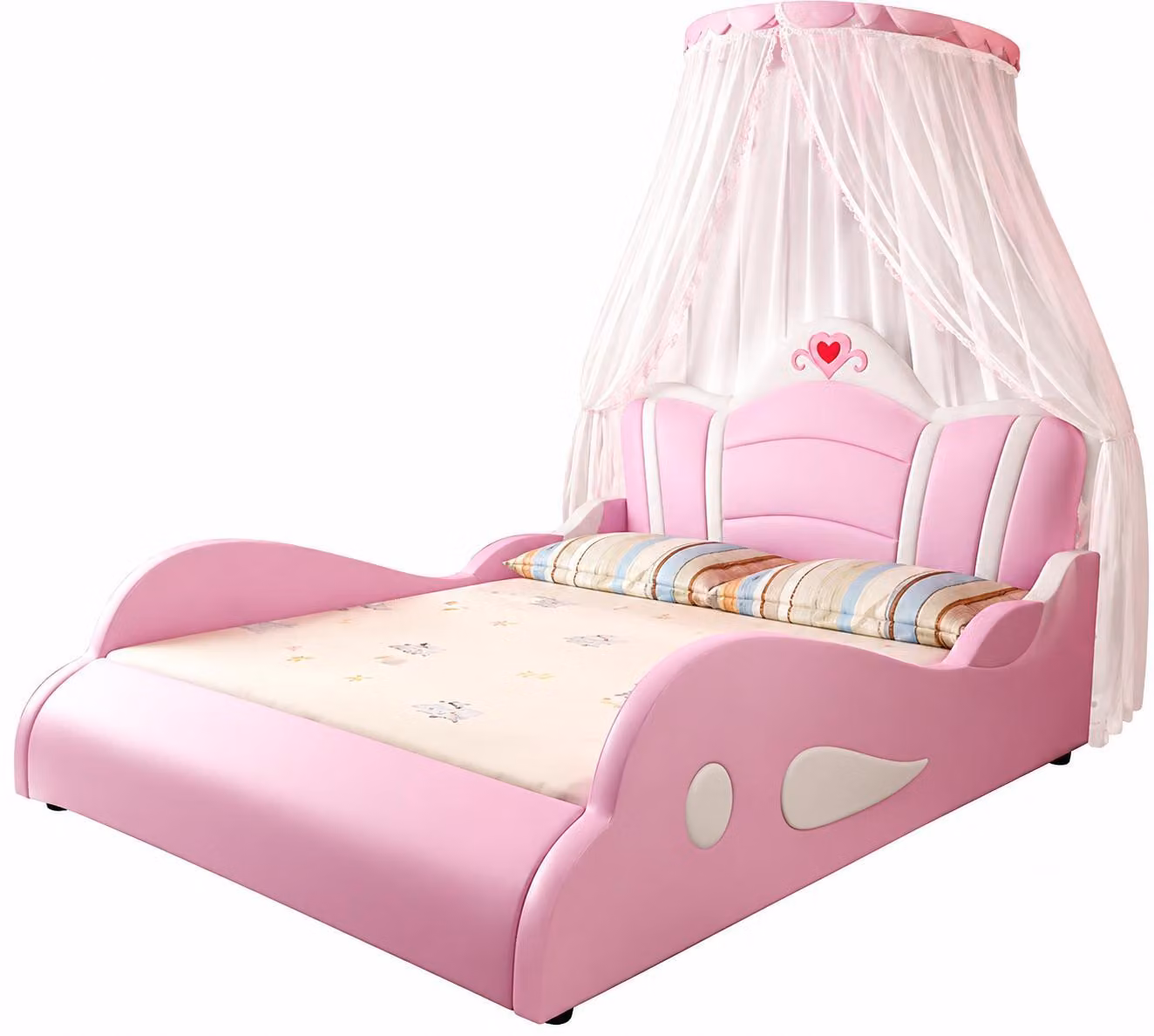 Letto a castello con transenne laterali, design principessa, lussuoso, per bambine
