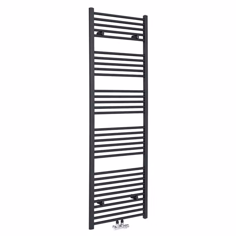 Scaldasalviette di Design Antracite - Termoarredo Bagno con Attacco Centrale - 1785 x 600mm - 890W - Neva