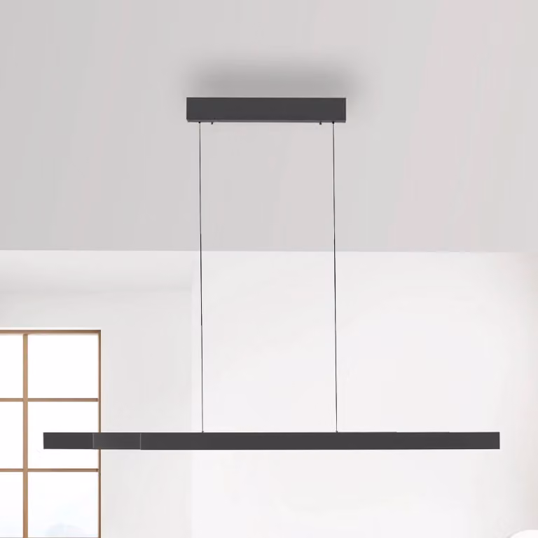 Paul Neuhaus lampada LED a sospensione Adriana Square, grigio, up/down dimmerabile, Alluminio / Grigio / Zincato, Soggiorno / Sala da pranzo, Alluminio, Moderno
