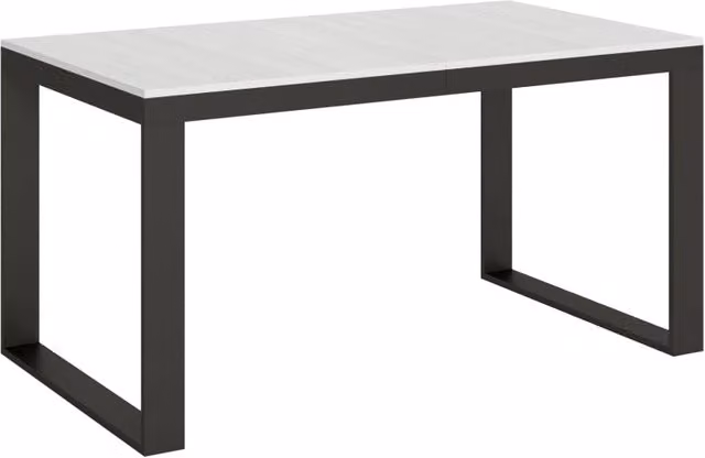 Tavolo da pranzo allungabile moderno GIORDANOSHOP Bianco Frassino L/P/H: 160-420 x 90 x 77 cm – 1