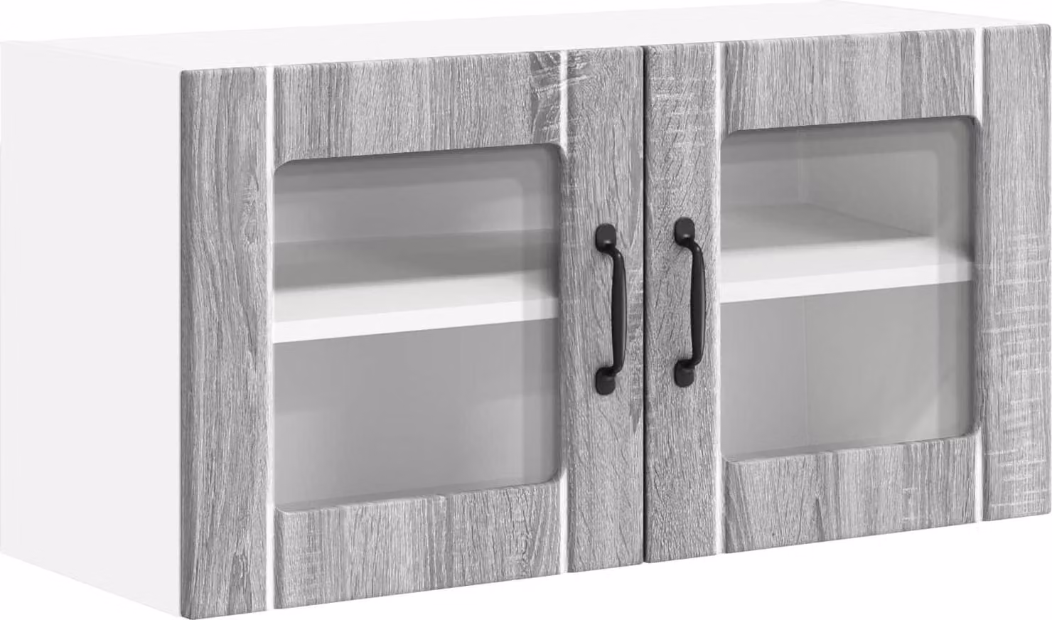 Mobile in vetro da parete LUCCA Grigio Sonoma 80 x 31 x 40 cm