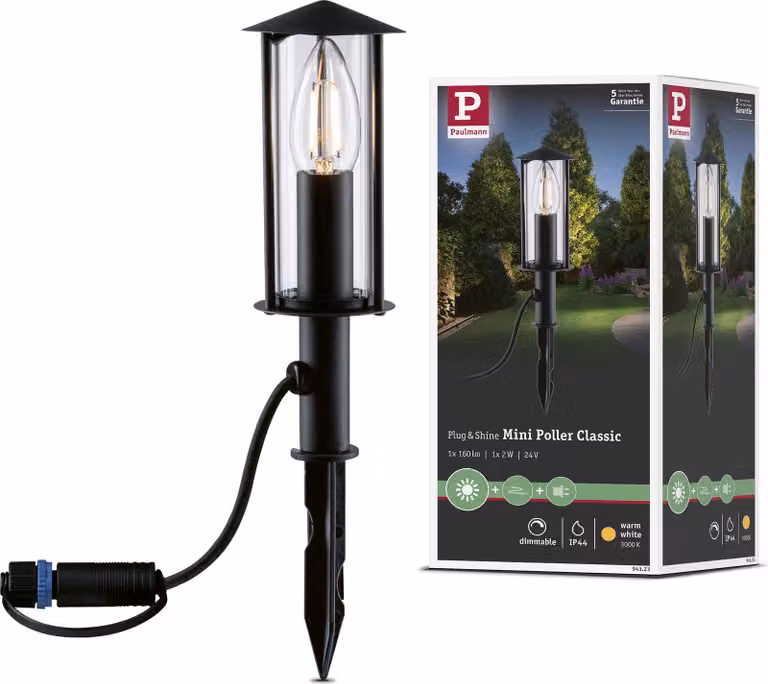 Paulmann Plug & Shine Luce di dissuasione a LED Luce singola classica Mini