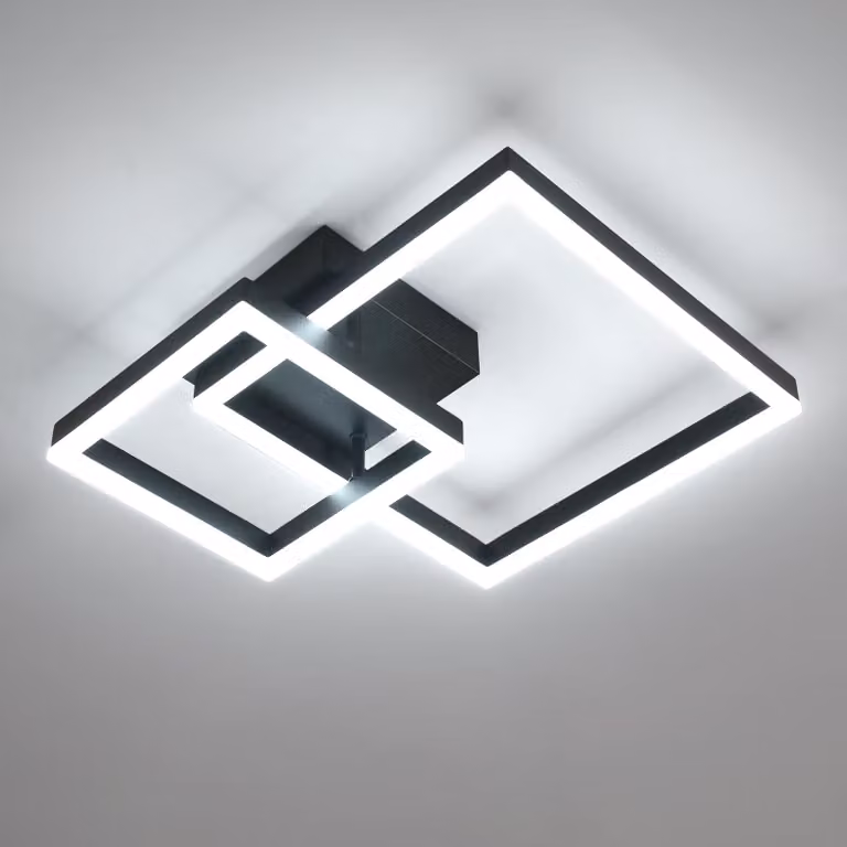Lampada da soffitto a LED Osairous, design moderno, 36W, 4050LM, 6500K, colore nero – Bianco freddo 6500K