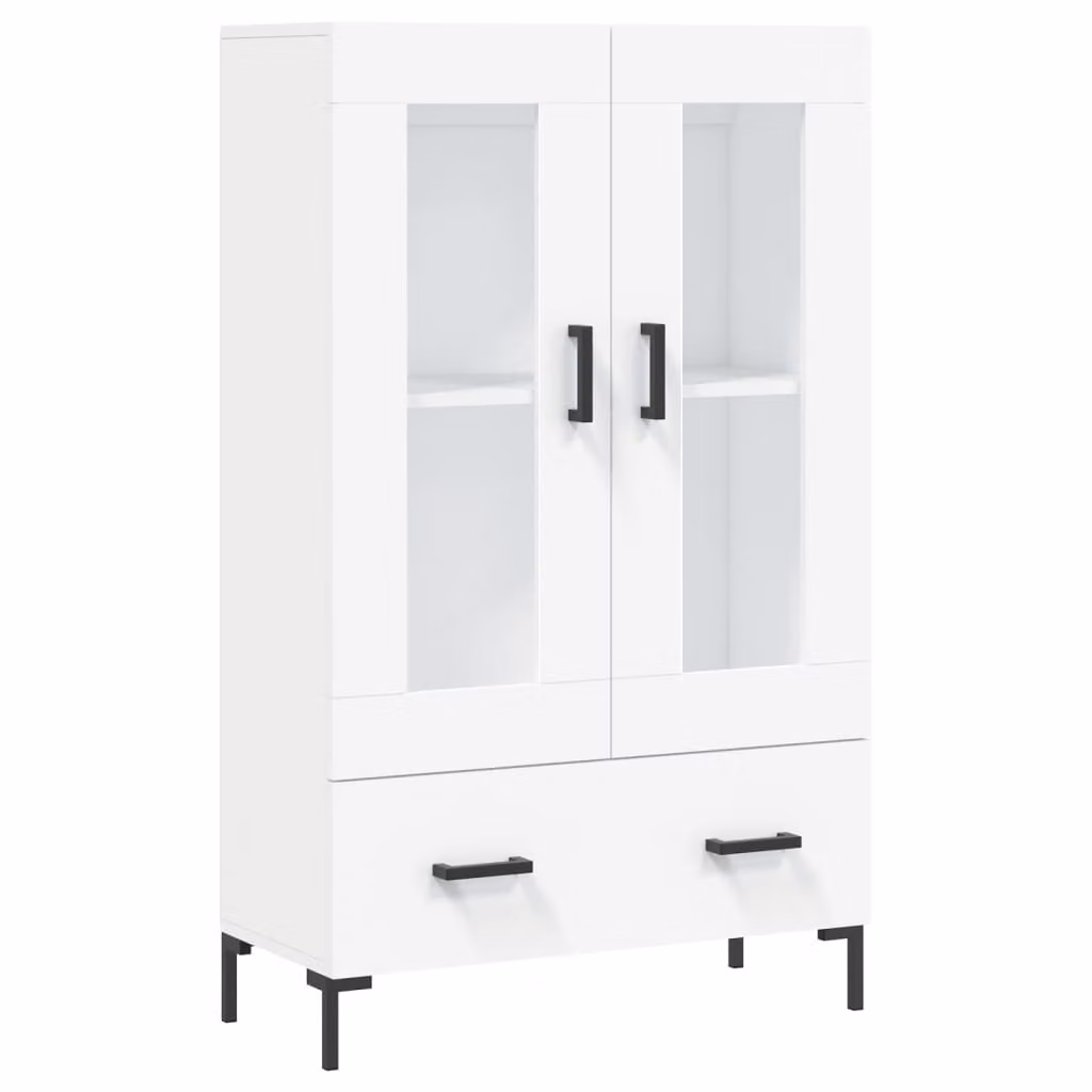 Credenza Bianca 69,5x31x115 cm in Legno Multistrato