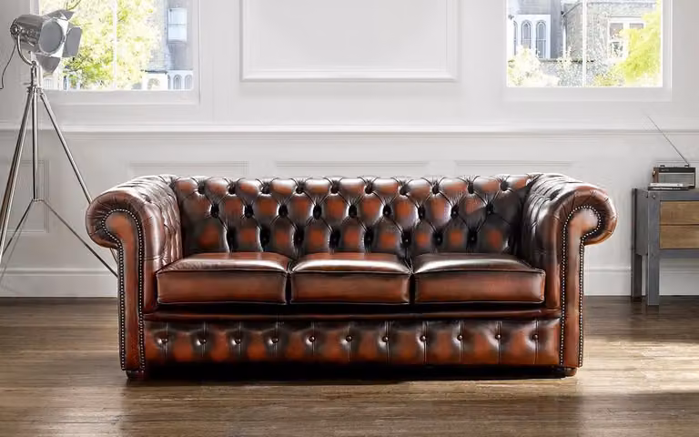 Chesterfield Designer Antik Stil Sofa Couchen Polster Sitz 3 Sitzer Garnitur