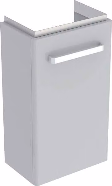 Geberit Renova Compact, élément bas pour lave-mains, avec une porte, portée réduite, 34,8x60,4x25,2cm, gris clair, 862041000, 862041000
