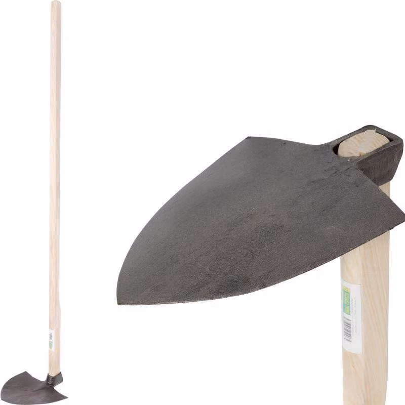 Zappa Gardex a punta, 760 g, forgiata, manico in legno