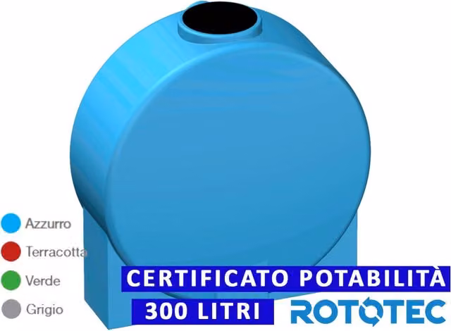 Serbatoio Da Esterno Polietilene Stoccaggio Acqua SNELLO Rototec Litri 300