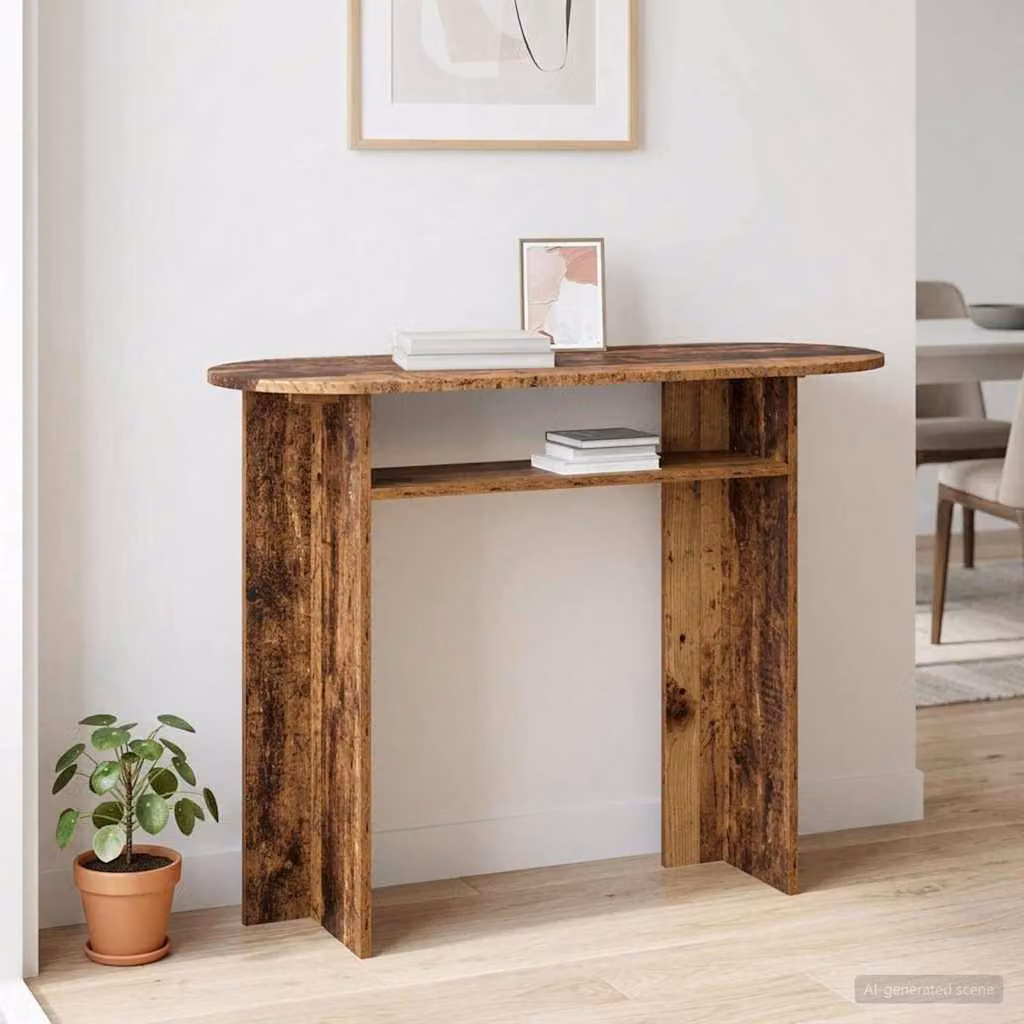 vidaXL Tavolo consolle moderno in legno color marrone L 100 cm, P 39,5 cm, H 75 cm