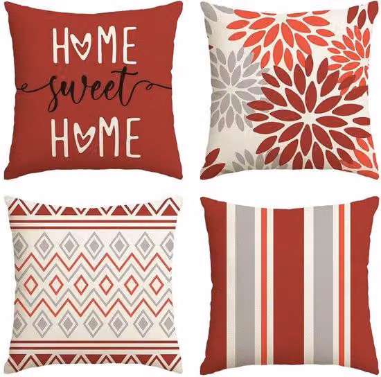 Set di cuscini decorativi in Pelle finta, 50x50 cm, stile Biedermeier, per il salotto e la terrazza all'aperto
