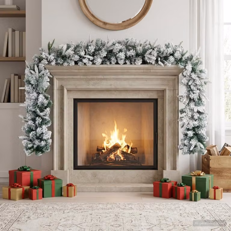 vidaXL Ghirlanda di Natale Verde e Bianco 270 cm PVC e PE