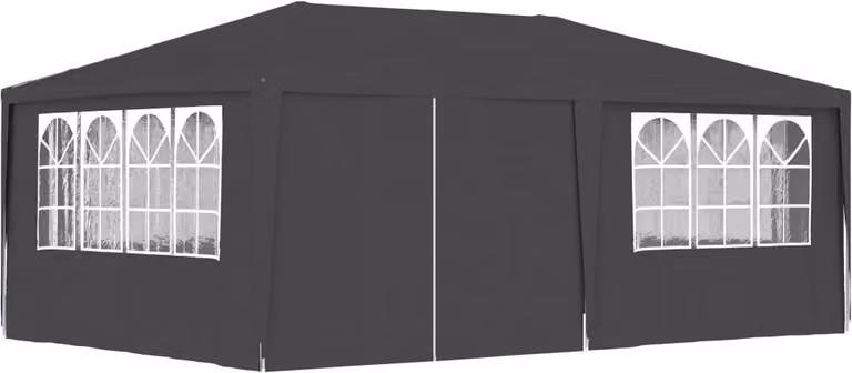 The Living Store tenda professionale per feste con pareti laterali 4×6 m antracite 90 g/m²
