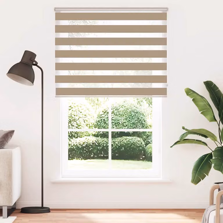 vidaXL Tenda a Rullo Zebra Larghezza Tessuto 140,9 cm Poliestere
