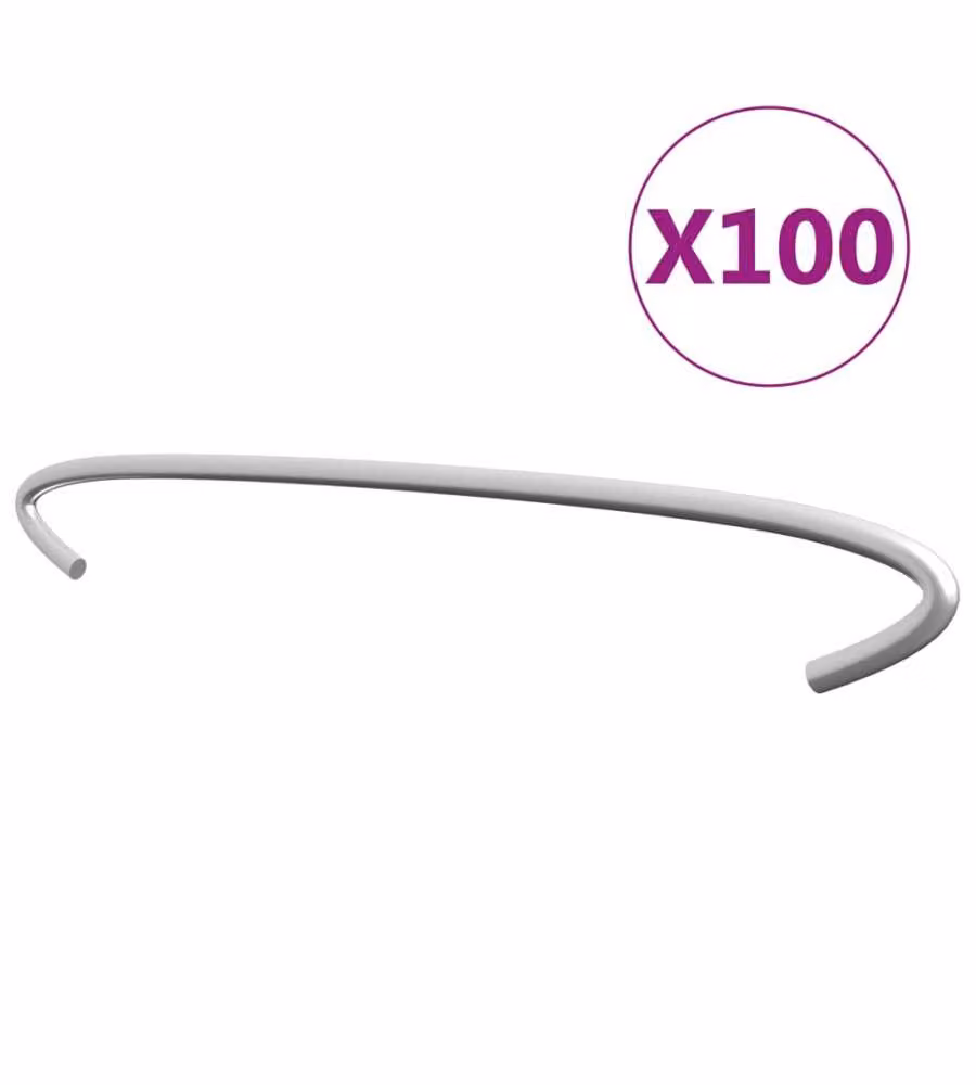 Ganci per Gabbione 100 pz in Acciaio Zincato 40 cm