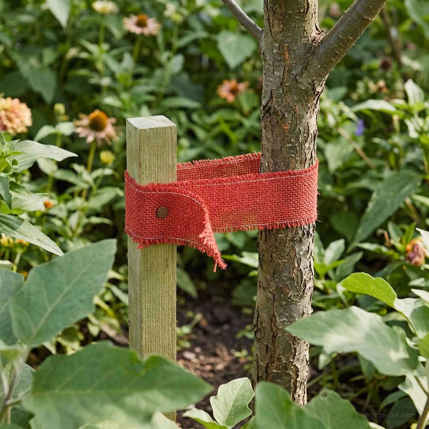 Rotolo di juta decorativo vidaXL rosso, L: 500 cm, P: 10 cm