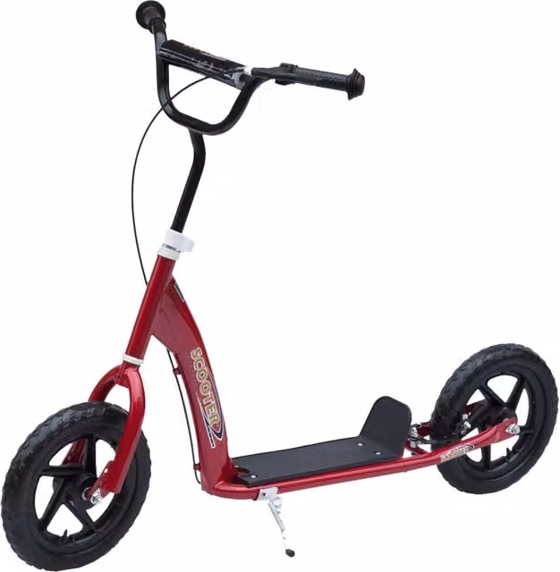 Monopattino per bambini XYLO rosso con manubrio regolabile e freno