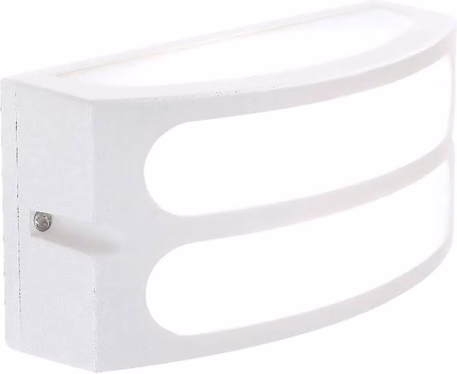 Applique Iperbriko bianca con attacco E27 e protezione IP54, L: 22 cm, P: 10 cm, H: 8,5 cm