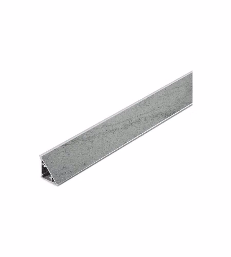 Pircher Alzatina Triangolare Basalto Cenere 30x30x3000 mm per Cucina