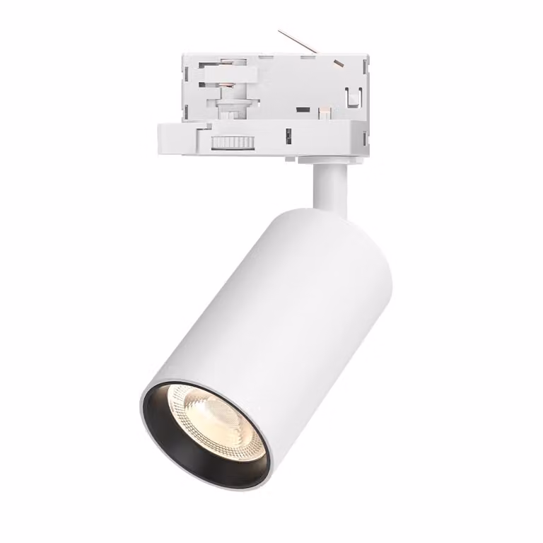 Braytron Faretto LED trifase da binario, bianco, orientabile e inclinabile, attacco GU10