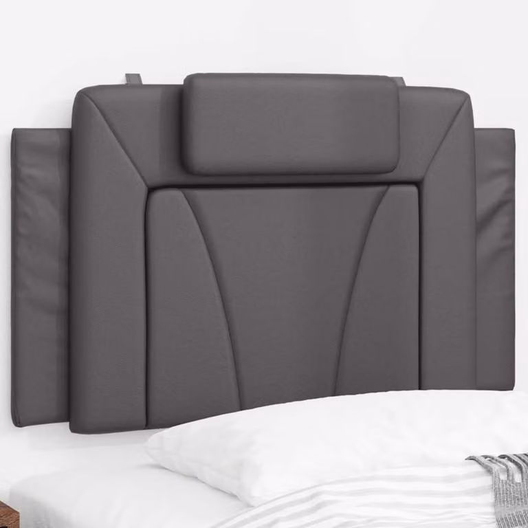 Cuscino Testiera Viana vidaXL in Similpelle Grigio, Larghezza: 90 cm