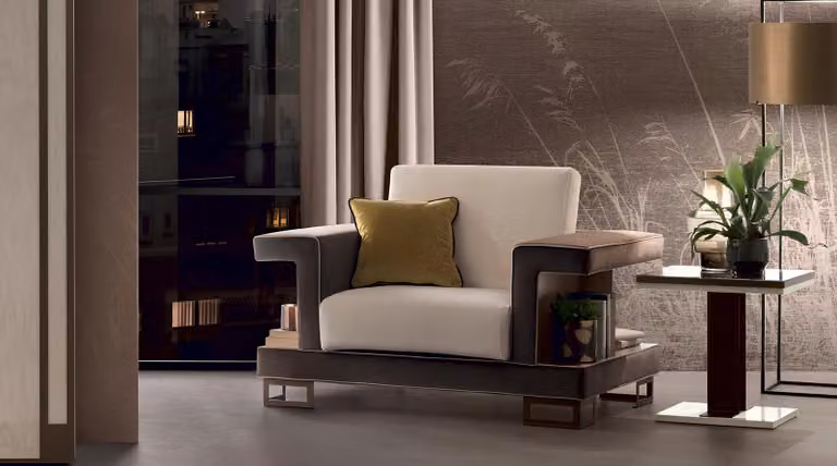 Sessel Design Stuhl Polster Club Relax Stoff Textil Lounge Fernseh 1 Sitzer