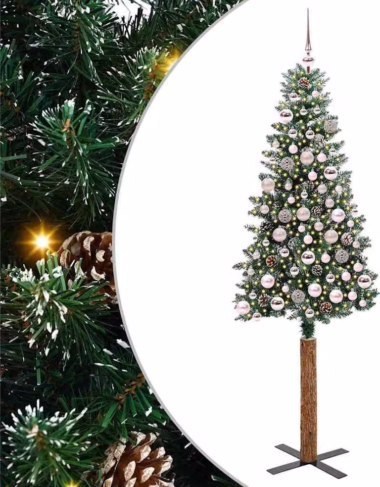 Albero di Natale snodato con 300 LED con supporto Verde 180 cm