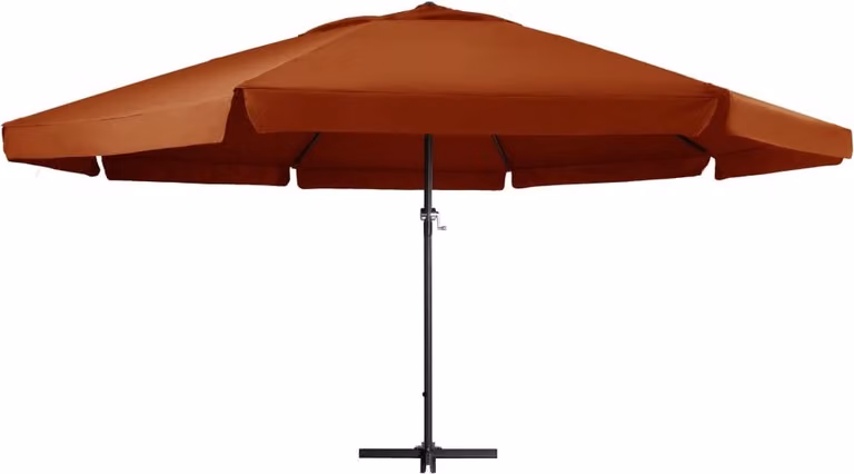 Ombrellone da Giardino Palo in Alluminio 600 cm Terracotta