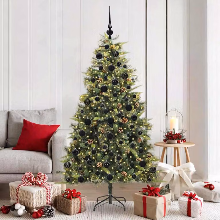 Maison Exclusive - Albero di Natale artificiale pieghevole con pigne, altezza 180 cm