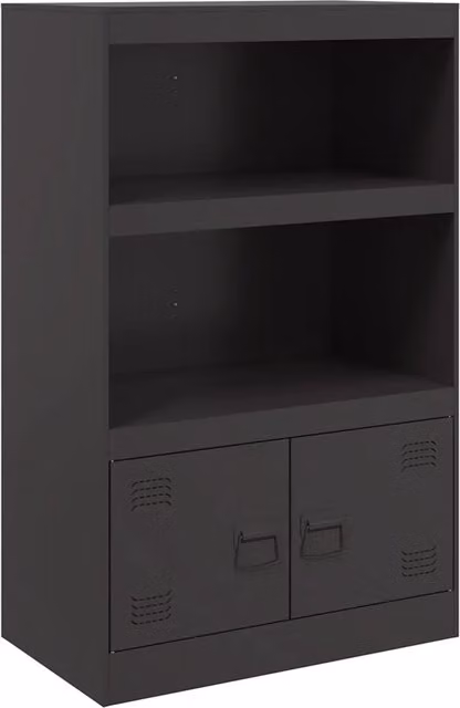 Credenza | Madia | Buffet da pranzo | Armadio da pranzo Nera 67x39x107 cm in Acciaio