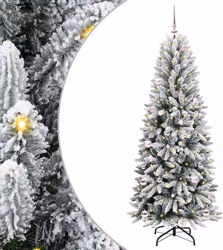 Albero di Natale artificiale con 150 LED Bianco 150 cm
